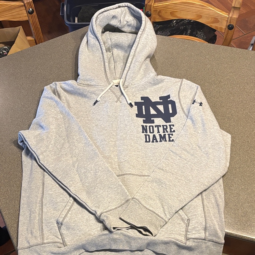 Under Armour Notre Dame Light Gray Hoodie